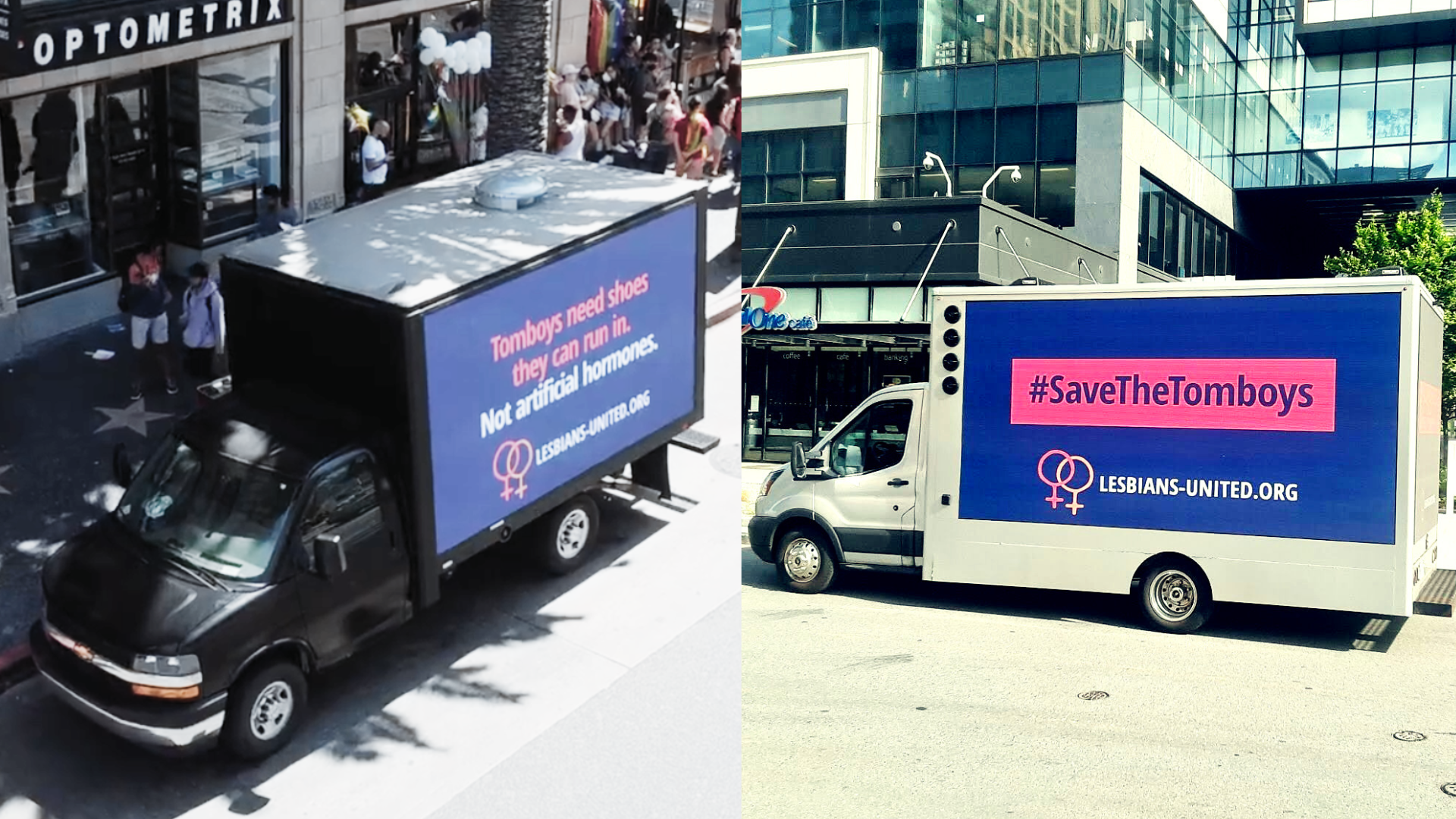 女同志草根團體「救救鐵 T」宣傳卡車正穿梭於美國各大城